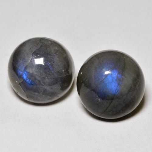 Multicolor Labradorite Gem - 4.2ct Round Cabochon (ID: 594860)