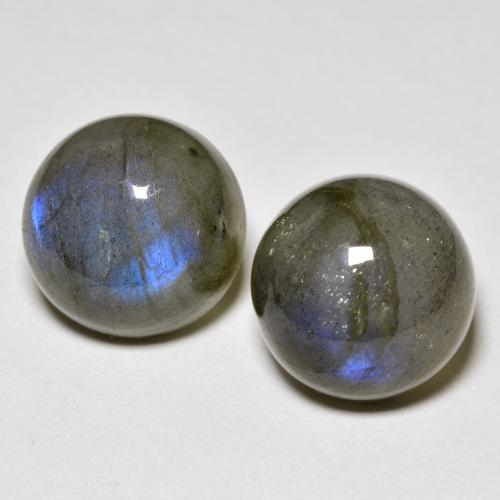 Multicolor Labradorite Gem - 4.6ct Round Cabochon (ID: 594863)