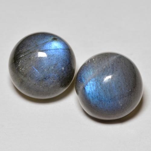 Multicolore Labradorite Gem - 5.2ct Cabochon rotondo (ID: 594864)