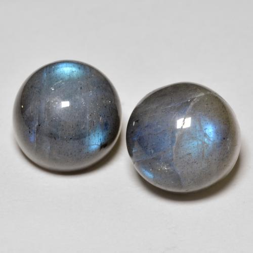 Multicolor Labradorite Gem - 5.6ct Round Cabochon (ID: 594866)