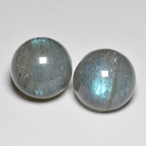 Multicolor Labradorita Gema - 3.8ct Cabujón Redondo (ID: 596448)
