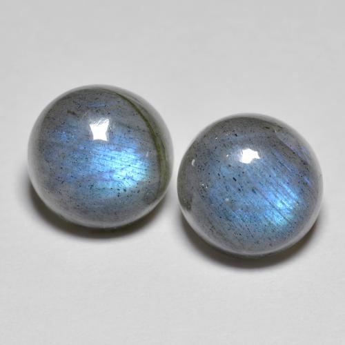Multicolor Labradorite Gem - 3.8ct Round Cabochon (ID: 596449)