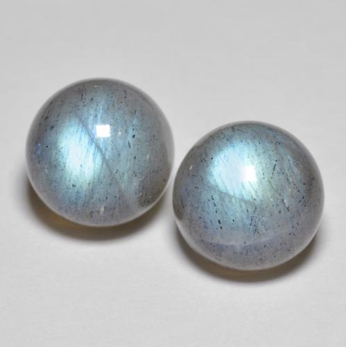 Multicolor Labradorite Gem - 4ct Round Cabochon (ID: 596451)