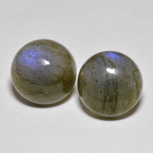 Multicolor Labradorite Gem - 3.8ct Round Cabochon (ID: 596654)