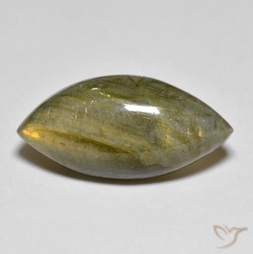 10.67 ct Marquise Labradorite, 22.1 x 10.8 mm From Madagascar, Photo A