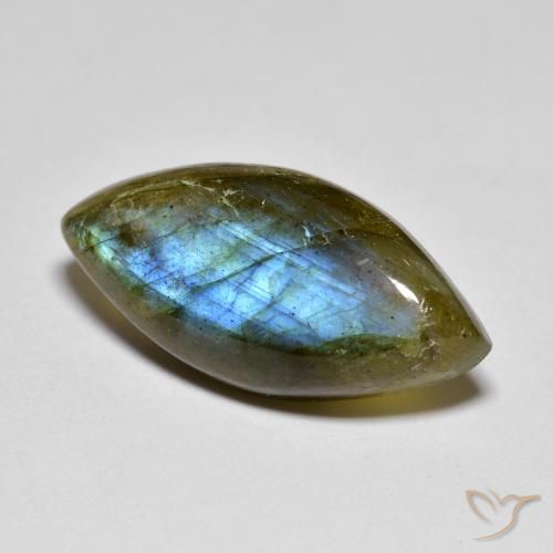 9.84ct Natural Multicolor Labradorite, Marquise, Translucent