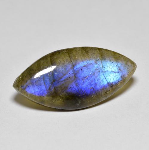 Многоцветный Лабрадорит Камень - 7.7ct Огранка Маркиза Кабошон (ID: 596661)
