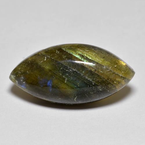 Multicolore Labradorite Gem - 10.7ct Cabochon taglio marquise (ID: 596665)