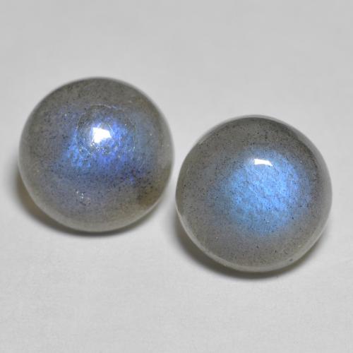 Multicolor Labradorite Gem - 2.3ct Round Cabochon (ID: 596877)