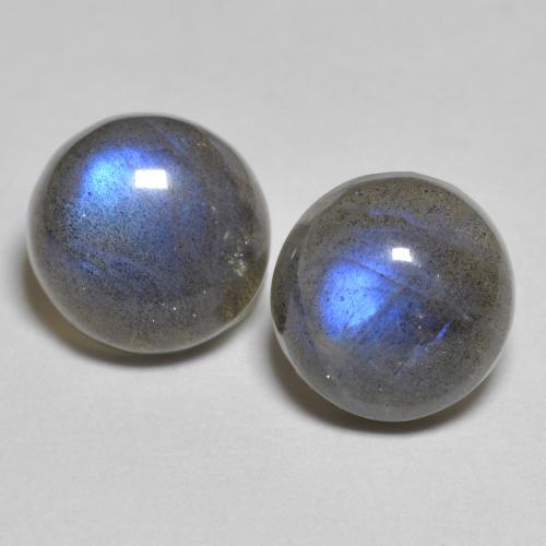 Multicolor Labradorite Gem - 2.3ct Round Cabochon (ID: 596882)