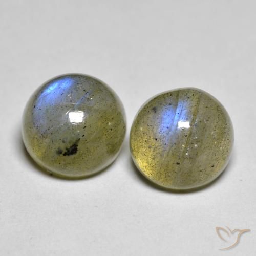 4.45 ct Round Labradorite, 8.1 mm From Madagascar, Photo A