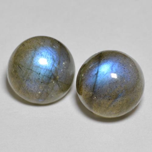 Multicolor Labradorite Gem - 2.4ct Round Cabochon (ID: 596885)