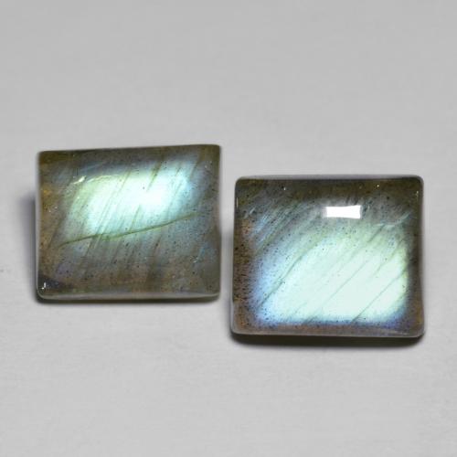 Multicolor Labradorite Gem - 5.5ct Baguette Cabochon (ID: 604824)