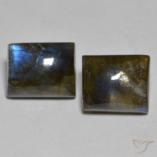 11.38ctw Natural Multicolor Labradorite, Baguette, Translucent