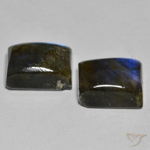 Labradorite Gemstones in 11 x 9 mm (calibrated) Size for Sale, Labradorite Stones in Multicolor Color