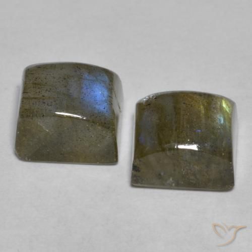 Labradorite Gemstones in 7 x 7 mm (calibrated) Size for Sale, Labradorite Stones in Multicolor Color