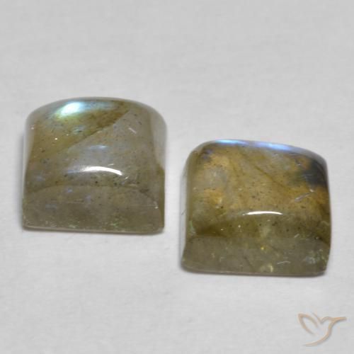 Labradorite Gemstones in 7 x 7 mm (calibrated) Size for Sale, Labradorite Stones in Multicolor Color