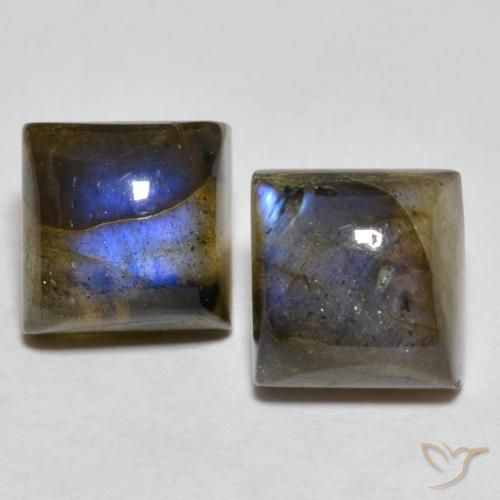 5.29 ct Square Labradorite, 7.2 x 7.2 mm From Madagascar, Photo A