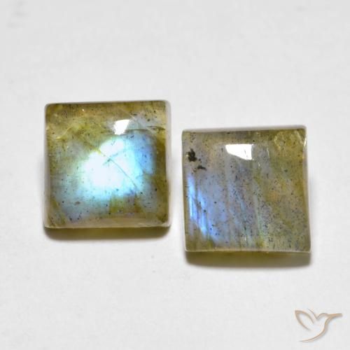 4.61 ct Square Labradorite, 7.2 x 7.2 mm From Madagascar, Photo A