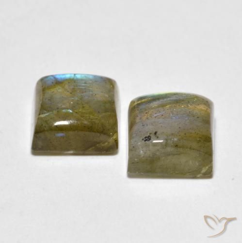 Labradorite Gemstones in 7 x 7 mm (calibrated) Size for Sale, Labradorite Stones in Multicolor Color