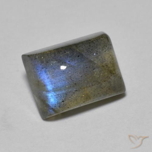 2.71 ct Multicolor Labradorite Stone, Natural Labradorite in Baguette Cabochon Shape for Sale