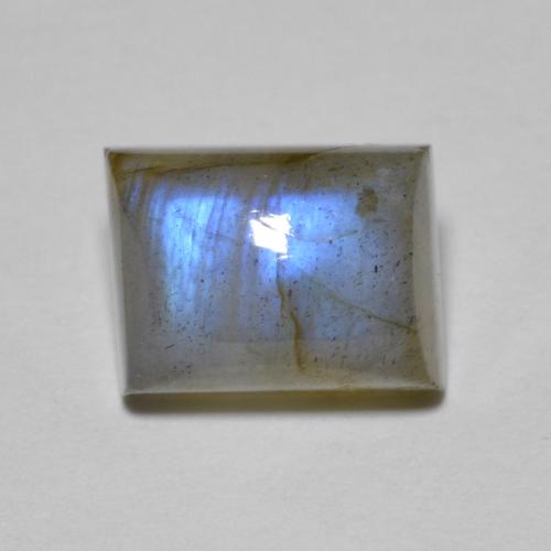 7,9 x 6 mm 毫米马达加斯加狭长方形彩色拉长石,重 2,23 克拉,天然宝石,半透明净度,1 颗拉长石 - 颜色:彩色,莫氏硬度为 6 - 6,5, Photo A