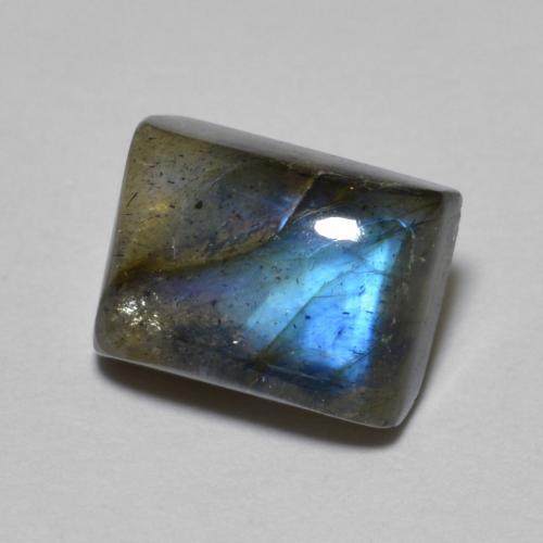 Multicolor Labradorite Gem - 2.3ct Baguette Cabochon (ID: 605888)