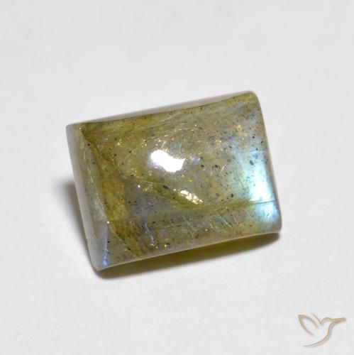 2.12 ct Multicolor Labradorite Stone, Natural Labradorite in Baguette Cabochon Shape for Sale
