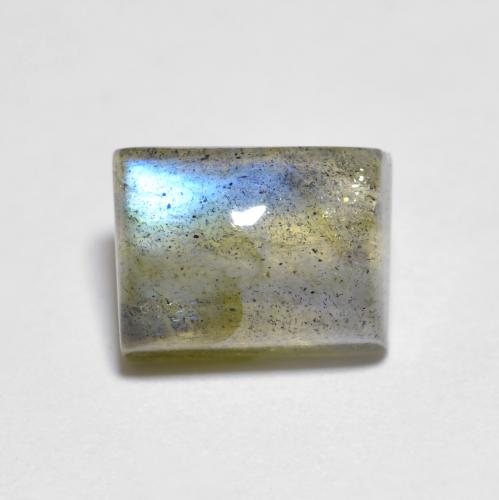 2,47 ct baguetteschliff mehrfarbiger Labradorit aus Madagaskar, Größe 8,3 x 6,2mm, Garantiert natürlicher Edelstein, Transparent Reinheit, 1 Stück Labradorit in Mehrfarbig Farbe, Mohs-Härte von 6 - 6,5, Photo A