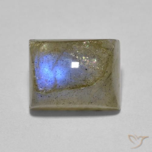 2.46ct Natural Multicolor Labradorite, Baguette, Translucent