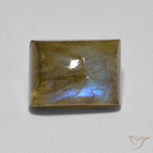 2.04ct Natural Multicolor Labradorite, Baguette, Translucent