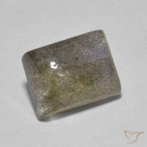 2.15 ct Multicolor Labradorite Stone, Natural Labradorite in Baguette Cabochon Shape for Sale