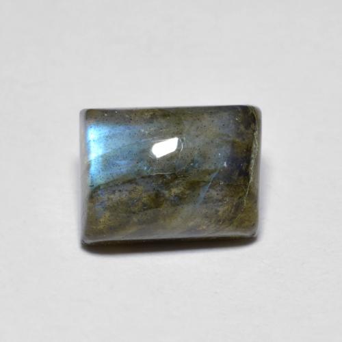 Multicolor Labradorite Gem - 2.3ct Baguette Cabochon (ID: 606920)