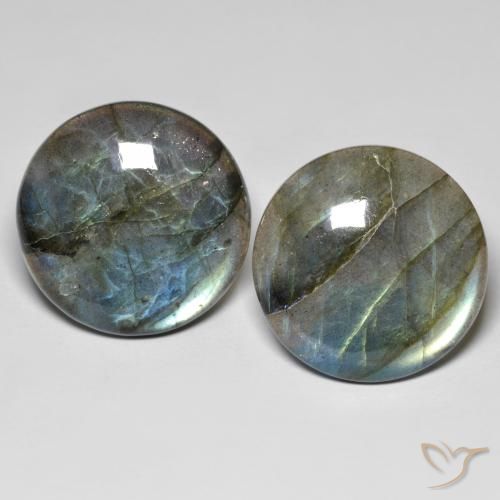 65.9 ct Round Labradorite, 25.5 mm From Madagascar, Photo A