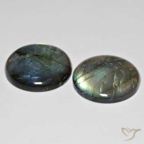 Labradorite Gemstones in 25.5 mm Size for Sale, Labradorite Stones in Multicolor Color