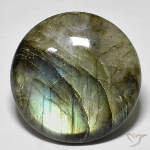 30.85 ct Round Labradorite, 25.2 mm From Madagascar, Photo A
