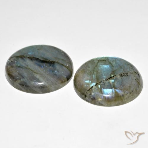 Labradorite Gemstones in 25.5 mm Size for Sale, Labradorite Stones in Multicolor Color