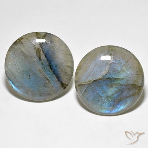 55.41 ct Round Labradorite, 25.3 mm From Madagascar, Photo A