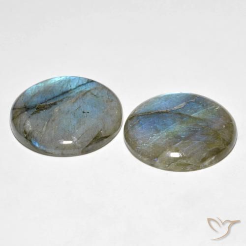 Labradorite Gemstones in 25.3 mm Size for Sale, Labradorite Stones in Multicolor Color