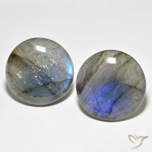 57.41 ct Round Labradorite, 25 mm From Madagascar, Photo A