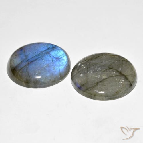 Labradorite Gemstones in 25 mm Size for Sale, Labradorite Stones in Multicolor Color