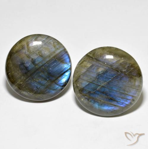 59.29 ct Round Labradorite, 25.2 mm From Madagascar, Photo A