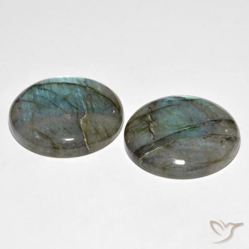 Labradorite Gemstones in 25.2 mm Size for Sale, Labradorite Stones in Multicolor Color