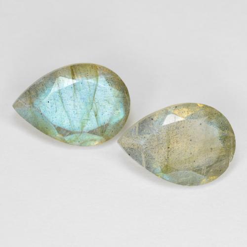Multicolor Labradorite Gem - 1.8ct Pear Facet (ID: 611466)