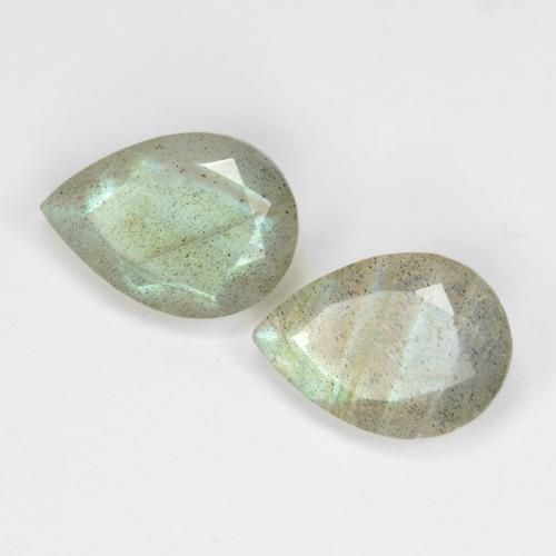 Multicolor Labradorite Gem - 1.8ct Pear Facet (ID: 611677)