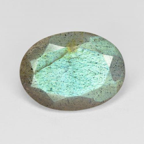Multicolore Labradorite Gem - 7.3ct Ovale sfaccettato (ID: 611680)