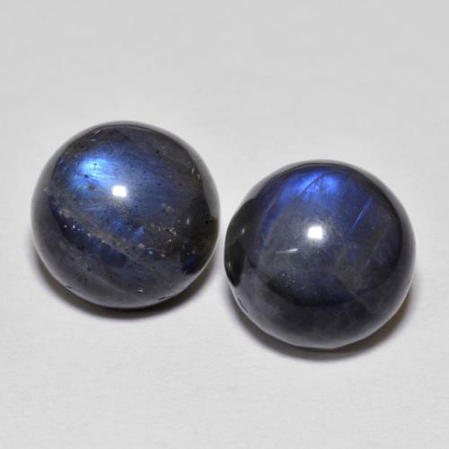 Multicolor Labradorite Gem - 2.5ct Round Cabochon (ID: 617073)
