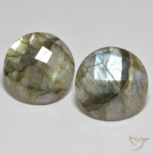 26.25 ct Round Checkerboard Labradorite, 20.2 mm From Madagascar, Photo A