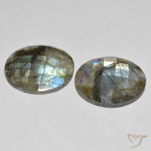 Labradorite Gemstones in 20 mm (calibrated) Size for Sale, Labradorite Stones in Multicolor Color