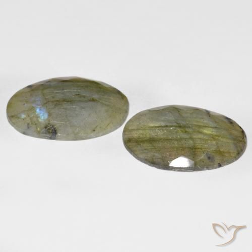 Labradorite Gemstones in 25 x 18 mm (calibrated) Size for Sale, Labradorite Stones in Multicolor Color